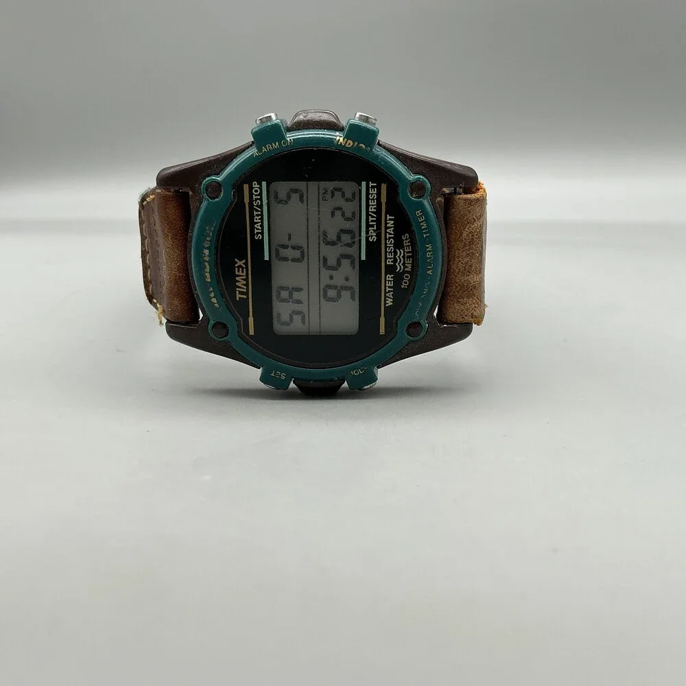 Vintage Timex Mens Watch 40mm Digital Chronograph Alarm Indiglo New Battery